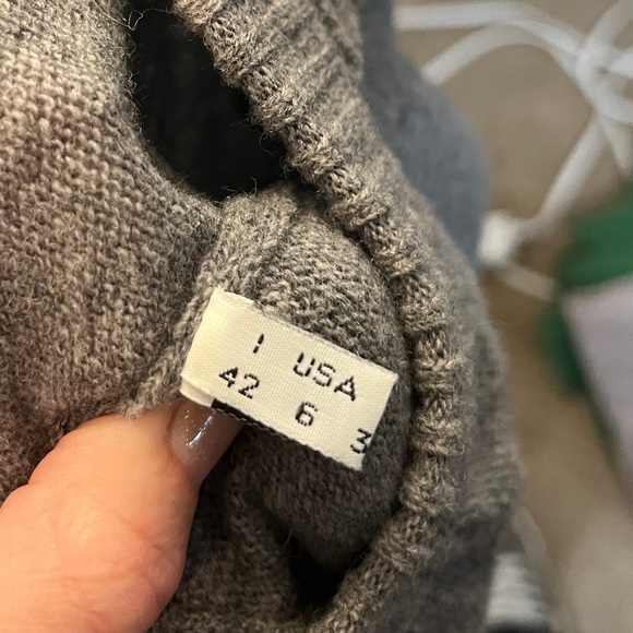 See By Chloé Ruffle Sleeve Virgin Wool Sweater Sz 6 Grey - Picture 11 of 12